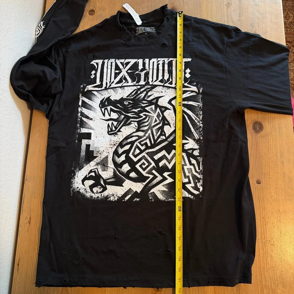 Vox Yomi Doom Metal Band Tee Long‎ Sleeve Distressed Dragon XL Japan Tour 2026